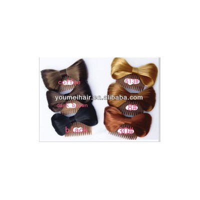 new fashion style synthetic chignon hair wig accessory with clip